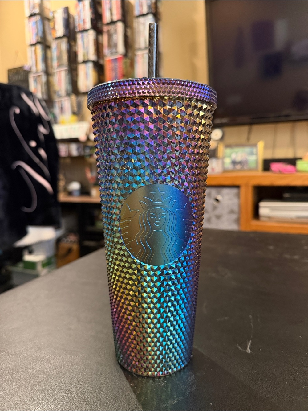 Starbucks Rainbow Iridescent Studded Tumbler with Metallic Straw